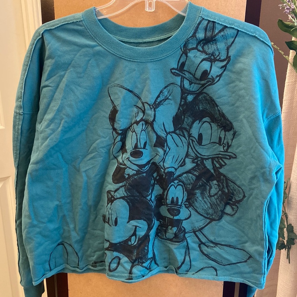 Disney Mickey and Friends green/blue characters sweatshirt L